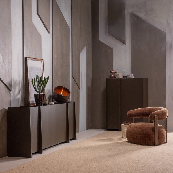 Tumepruun kummut 200x85x44 cm Brock - WOOOD-image-1