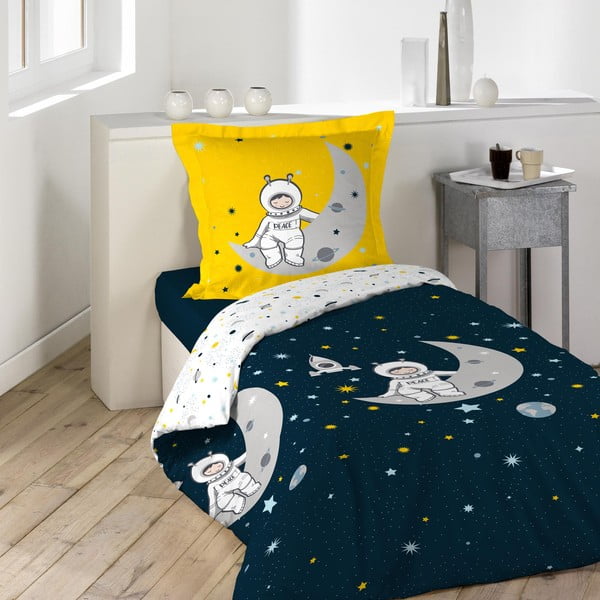 Puuvillane laste voodipesu üheinimesevoodile 140x200 cm Petit Astronaute - douceur d'intérieur