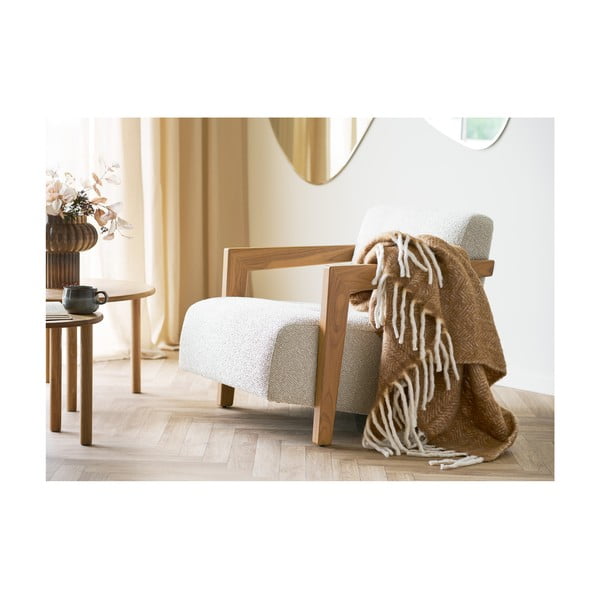 Helepruun villasisaldusega pleed 130x170 cm Carmel – House Nordic-image-1