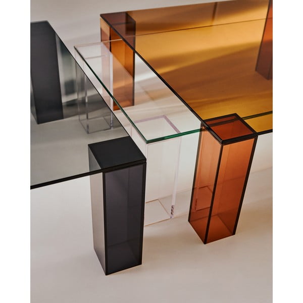 Tumehall klaasist diivanilaud 60x140 cm Adularia - Kave Home-image-2