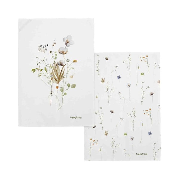 Puuvillased rätikud 2 tk komplektis 50x70 cm Ikebana - Happy Friday