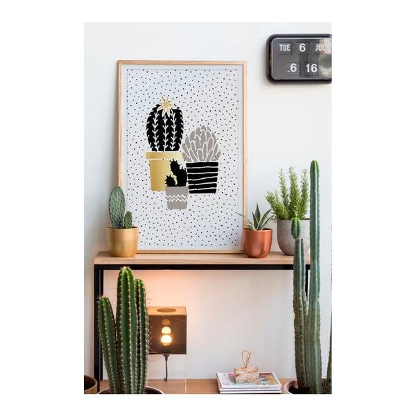 Raamitud plakat Kaktuse perekond, 40 x 60 cm Cactus Pottery - Really Nice Things-image-1