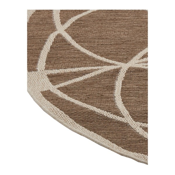 Pruun välitingimustes kasutatav vaip , ø 194 cm Tondo - Floorita-image-1