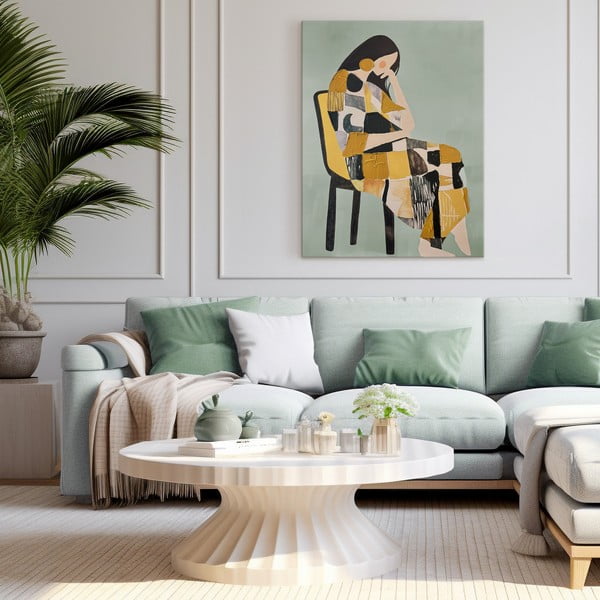 Käsitsi maalitud elementidega maal 70x100 cm Penelope - Styler-image-4