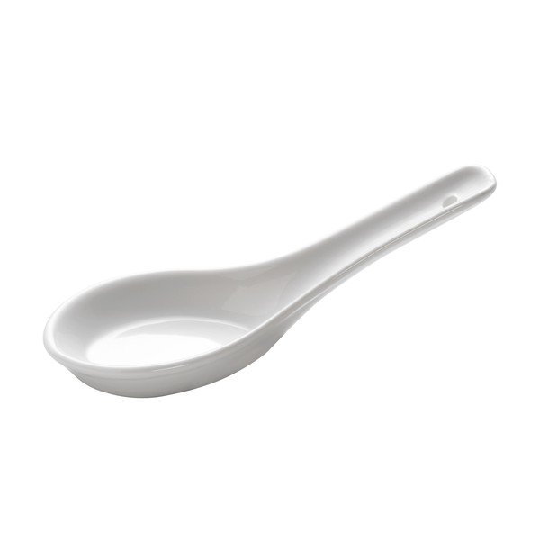 Bílá porcelánová polévková lžíce Maxwell & Williams Basic