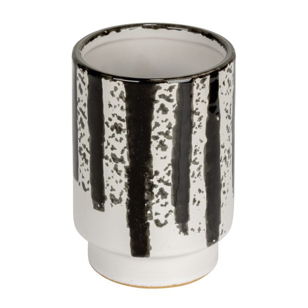 Must-valge keraamiline hambaharjatops Subiza - Wenko