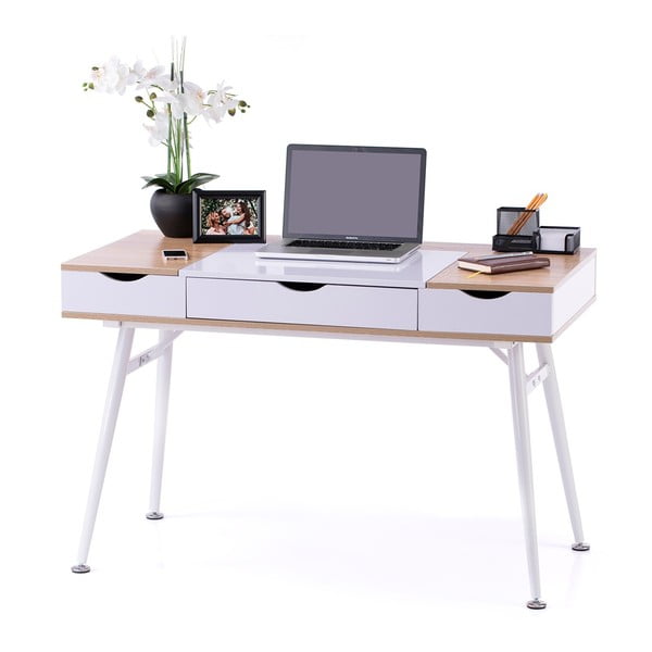 Tammeplaadiga töölaud 60x120 cm Faryn - Homede-image-3