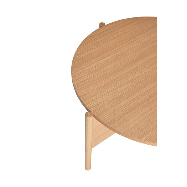 Ümmargune kohvilaud tammepuidust naturaalses värvitoonis ø 86 cm Heritage - Hübsch-image-2