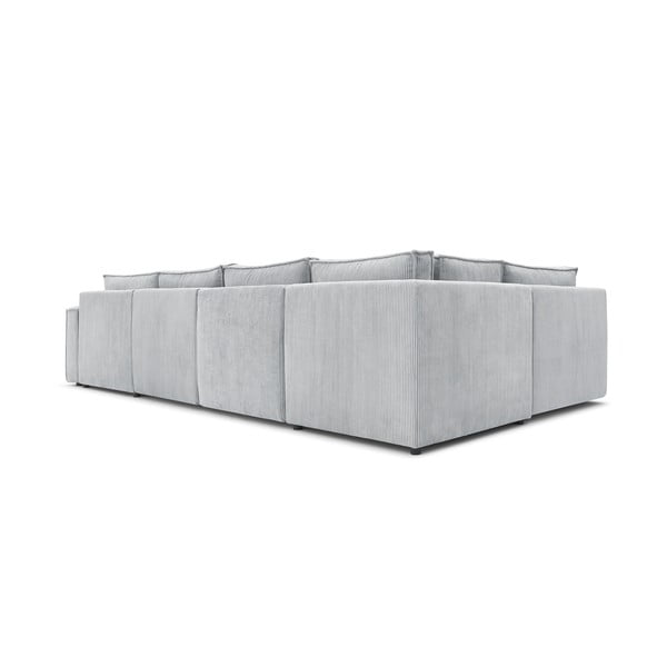 Helehall velvetist U-kujuline diivan, vasak nurk  Nihad modular - Bobochic Paris-image-4