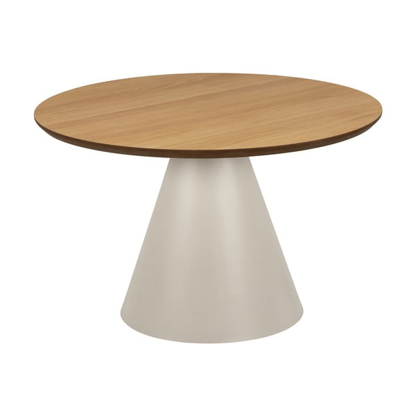 Kreem ümmargune tammespoonist diivanilaud ø 65 cm Soli - Actona-image-3