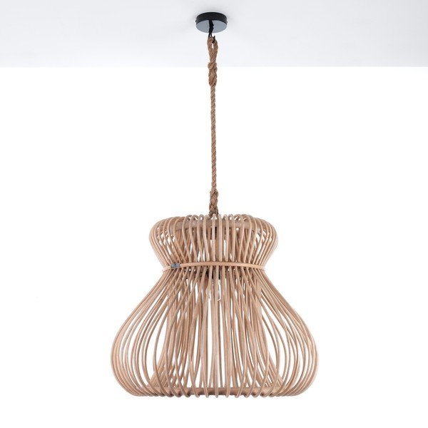 Naturaalset värvi rippvalgusti rotangist varjundiga ø 60 cm Tinggi - Tomasucci-image-3
