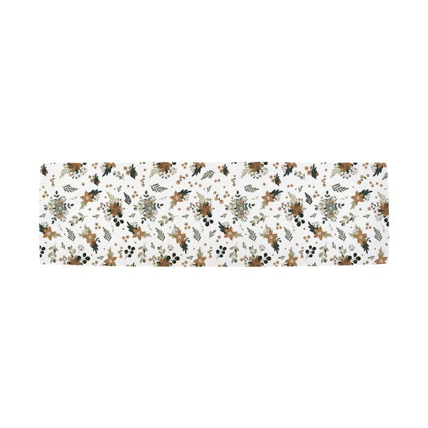 Puuvillane jõulumotiividega linik 40x140 cm Festive Flowers - Butter Kings