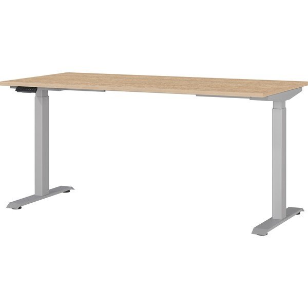Reguleeritav töölaud elektriliselt reguleeritava kõrguse ja tammepuust pealispinnaga 80x160 cm Jet - Germania
