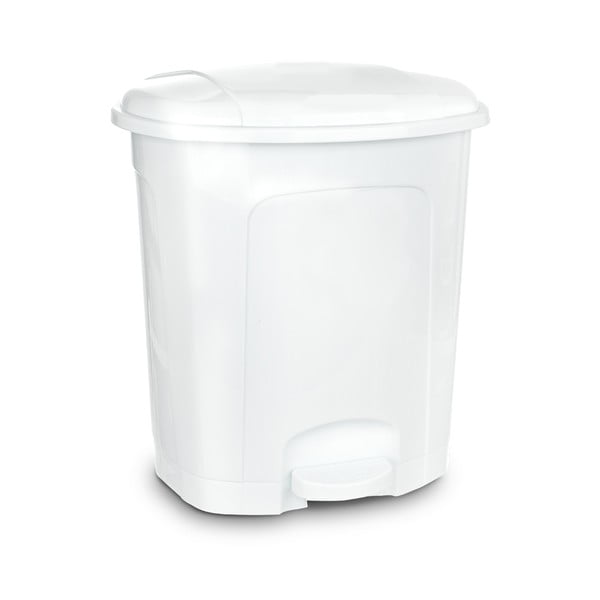 Valge pedaaliga plastikust prügikast 3 l - Orion