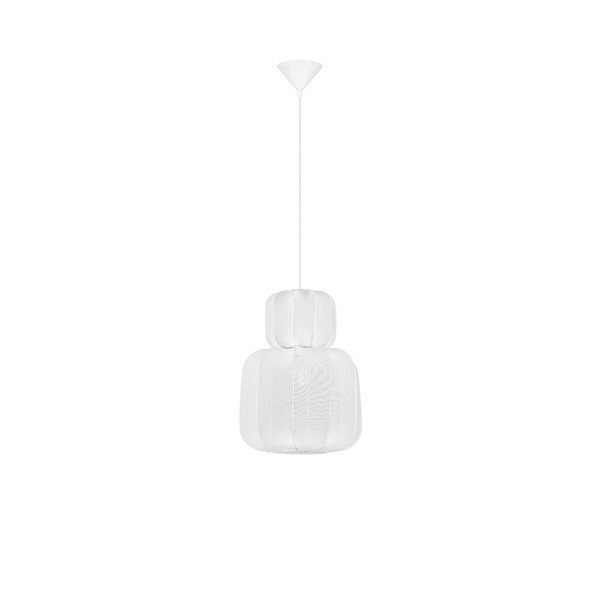 Mattvalge kangast ripplamp ø 28 cm Delina - Nova Luce