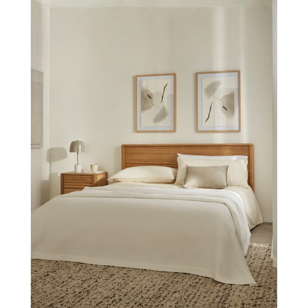 Tammepuidust kaheinimesevoodi koos voodipõhjaga 180x200 cm Lenon - Kave Home-image-1