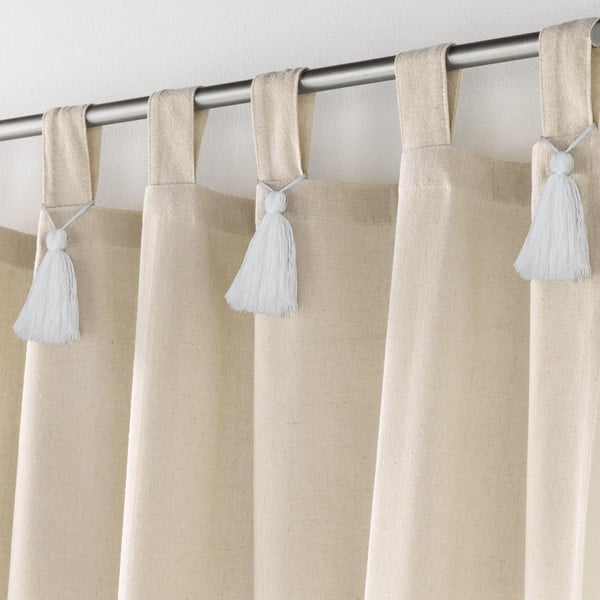 Beež kardin 140x240 cm Cyrine - douceur d'intérieur-image-1