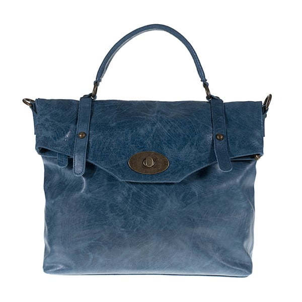 Tmavě modrá kožená kabelka Giulia Bags Alisha