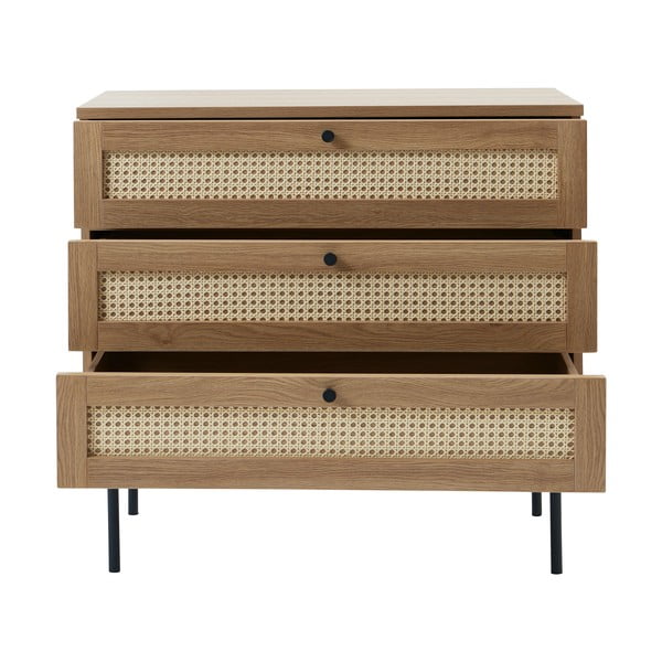 Tammespooniga madal kummut 80x75 cm Pensacola - Unique Furniture-image-3