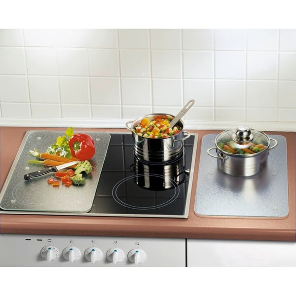 Karastatud klaasist katte komplekt pliidi äärde 2tk 52x30 cm Transparent - Allstar-image-1