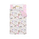 Roosa/kreem laste voodipesu 135x200 cm Happy Horses - Catherine Lansfield