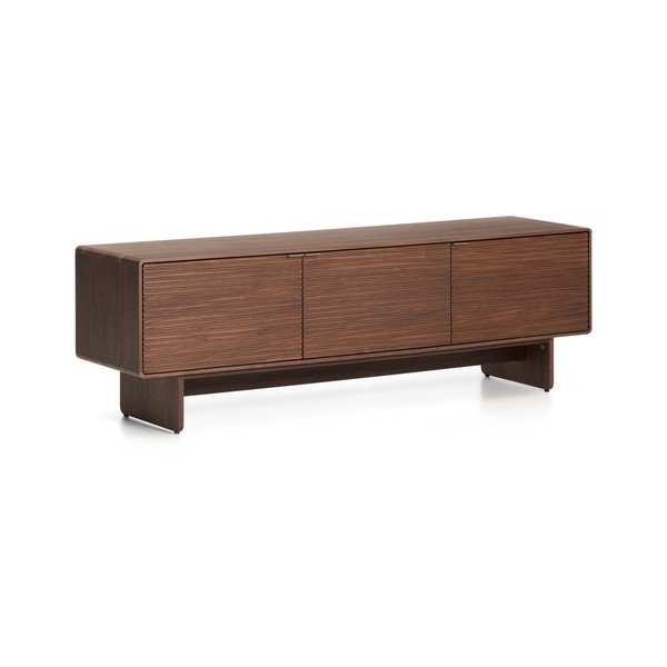 Tumeda naturaalse pähklipuust dekooriga telekalaud 150x46x40 cm Norlen - Kave Home