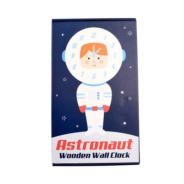 Puidust valmistatud laste seinakell Astronaut - Rex London-image-2