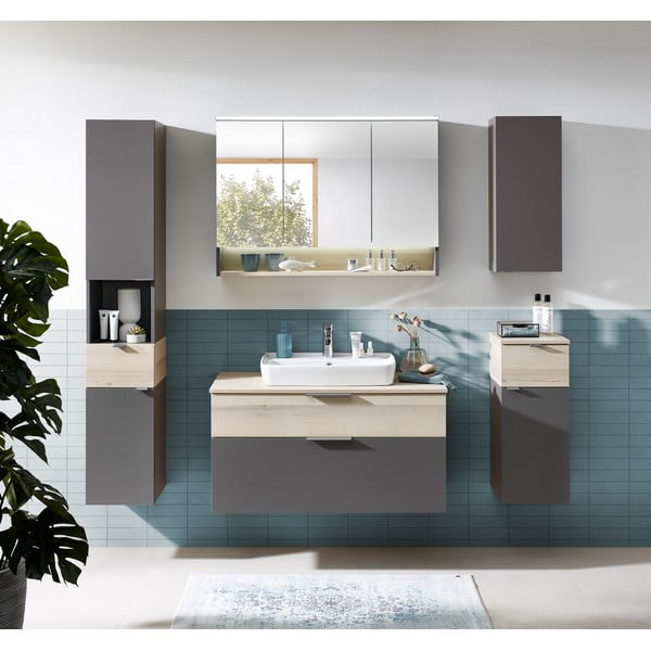 Hall männispoonist seinale kinnitatav madal vannitoakapp 72x30 cm Quickset 394 - Pelipal-image-1