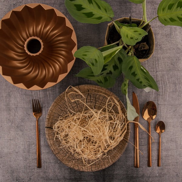 Kuldse värvi roostevabast terasest söögiriistad 24 tk Copper - Orion-image-2