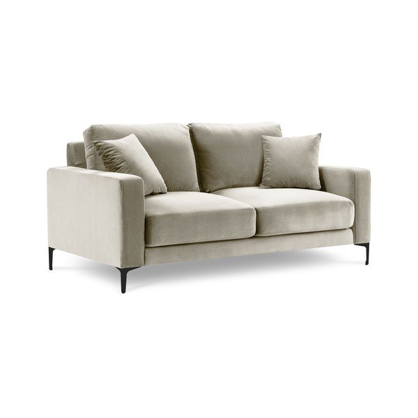 Beež sametist diivan 158 cm Harmony – Kooko Home-image-2