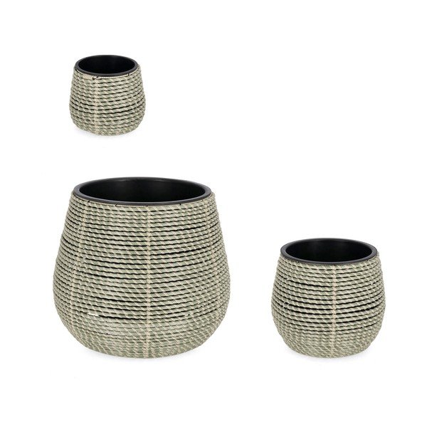 Plastikust/kunstlikust rotangist lillepotid komplektis 3 tk ø 45 cm Thanh - Bizzotto-image-1
