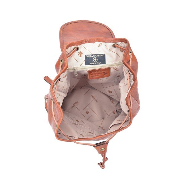 Konjaki pruun nahast seljakott Cindy - Sofia Cardoni-image-3
