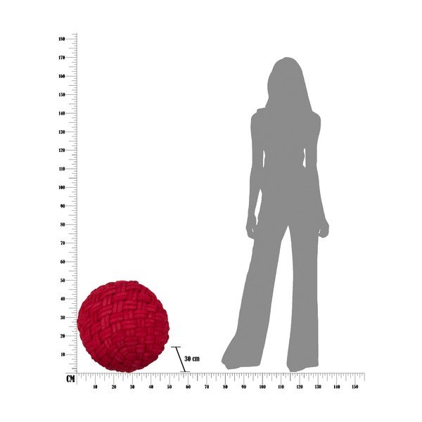 Vínově červený puf Mauro Ferretti Rope, ø 50 cm-image-2