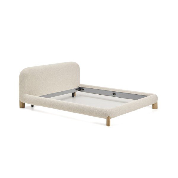 Beež polsterdatud kaheinimesevoodi ilma voodipõhjata 180x200 cm Odina - Kave Home-image-2