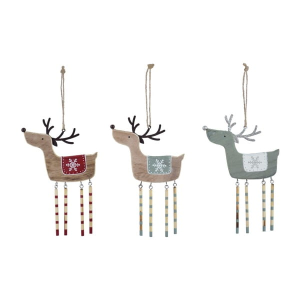 Sada 3 závěsných vánočních dekorací na stromek Ego Dekor Misto Reindeers