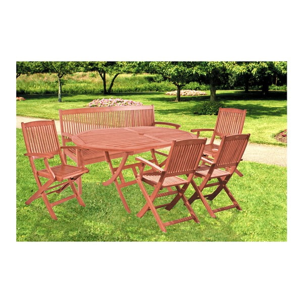 Eukalüptist valmistatud aiapink Stockholm - Garden Pleasure-image-3