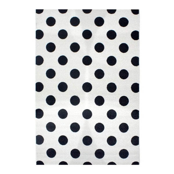 Černo-bílý koberec Razzo Dotts, 120 x 170 cm