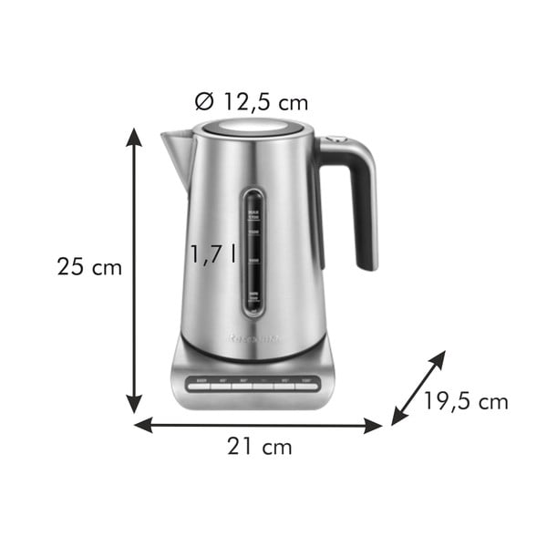 Roostevabast terasest veekeetja hõbedast 1,7 l President - Tescoma-image-3