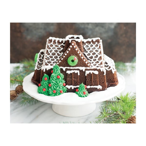 Hõbedast koogivorm , 2,1 l Gingerbread House - Nordic Ware-image-3