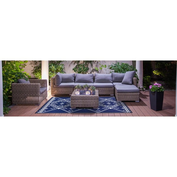 Sinine ja valge õuevaip Amber, 120 x 180 cm - Green Decore-image-1