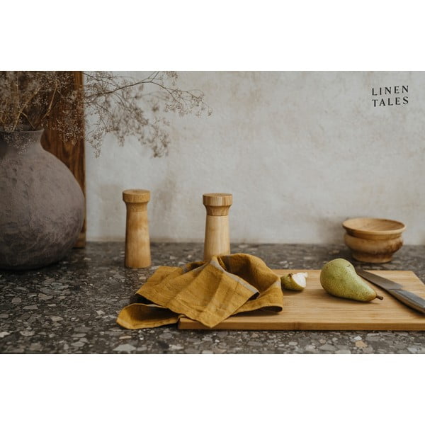 Linane rätik 65x65 cm Amber Bronze Stripes - Linen Tales-image-2