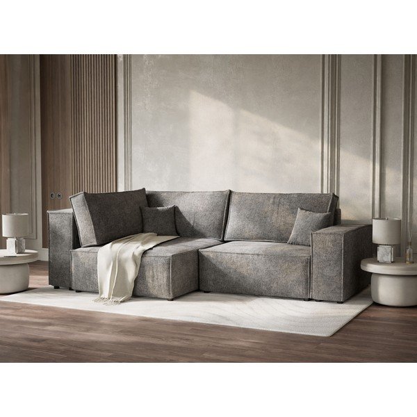 Hall šenilldiivanvoodi/panipaigaga nurgadiivan (vasak nurk/L-kujuline) Tonga - Maison de Rêve-image-4