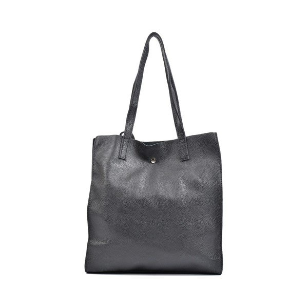 Černá kožená kabelka Isabella Rhea Tote-image-1