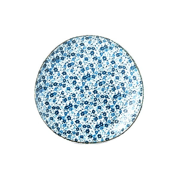 Sinine ja valge keraamiline taldrik Daisy, ø 19 cm Blue Daisy - MIJ