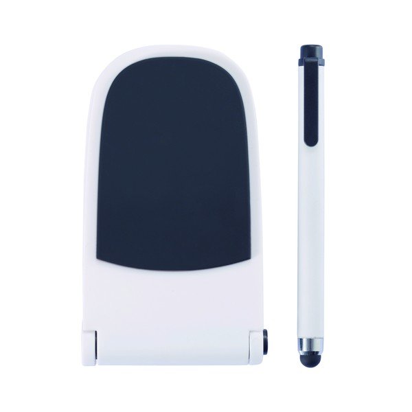Držák na telefon s dotykovým perem, bílý-image-2