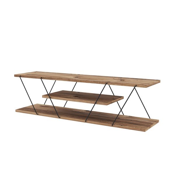 TV-laud pähklipuu dekooriga 120x33 cm Canaz - Kalune Design-image-2