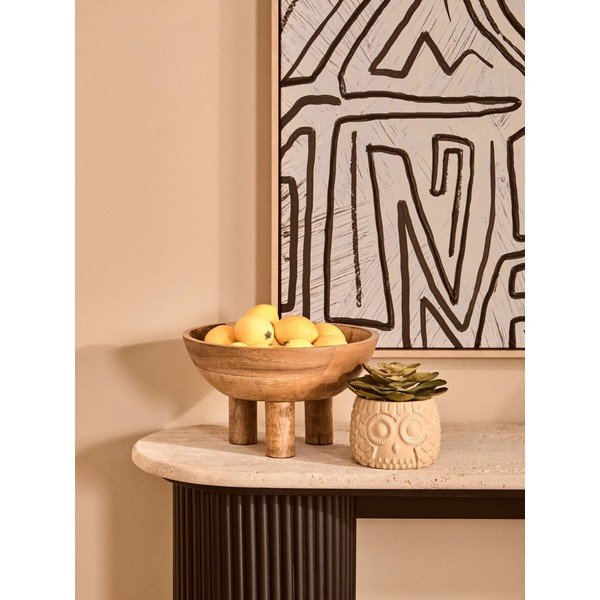 Naturaalset värvi puidust kauss, läbimõõduga 27 cm Kara - Premier Housewares-image-1