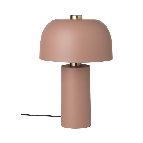 Růžová stolní lampa Cozy living Lulu, výška 37 cm