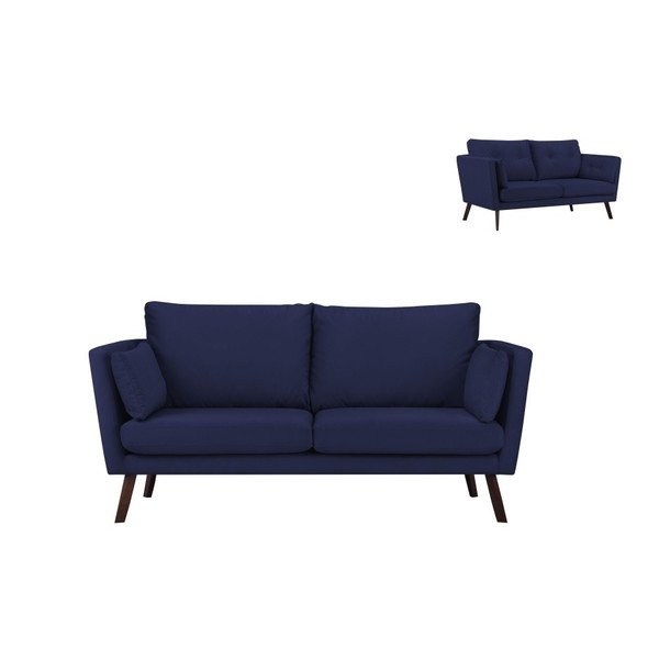 Námořnicky modrá 3místná pohovka Mazzini Sofas Elena-image-1