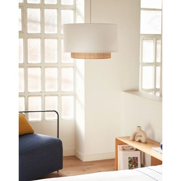 Kangast lambivari valge ja naturaalset värvi ø 40 cm Erna - Kave Home-image-2